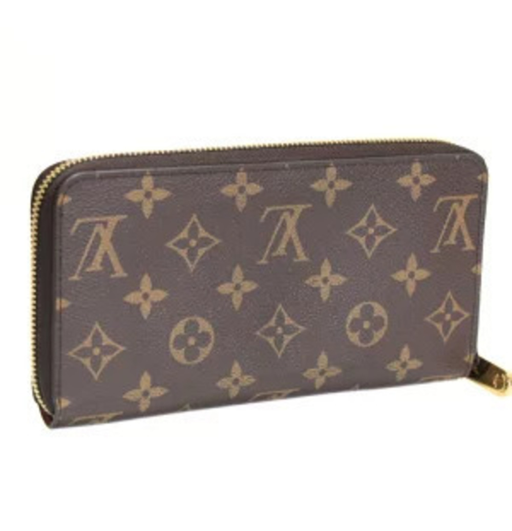Louis Vuitton Wallet Monogram Long Round Zippy Zipper Brown